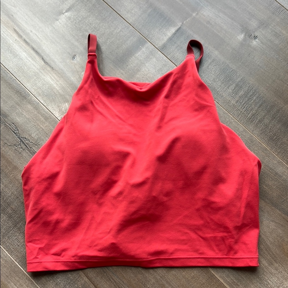 Vibrant Red Athleta Sports Bra with Straps